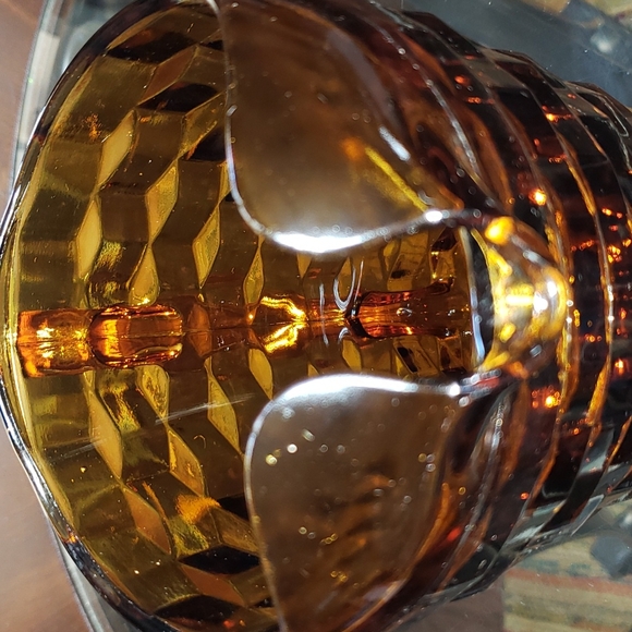 💘VINTAGE INDIANA AMBER COLONY WHITEHALL GOBLET WATER PARFAIT GLASS PITCHER LGE - Picture 11 of 12